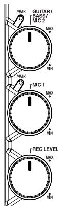 ROLAND BR-600 - Adjusting the input sensitivity - 1