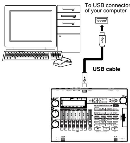 ROLAND BR-600 - Connecting a Computer - 1
