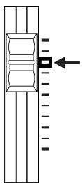 ROLAND BR-600 - Place the fader for track 1 at the location shown below. - 1