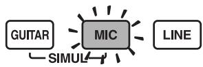 ROLAND BR-600 - If INPUT SELECT [MIC] is lit - 1