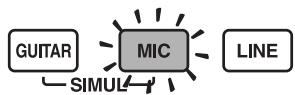 ROLAND BR-600 - If INPUT SELECT [MIC] is lit - 1