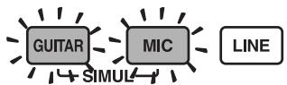 ROLAND BR-600 - If INPUT SELECT [LINE] or [SIMUL] are lit - 2