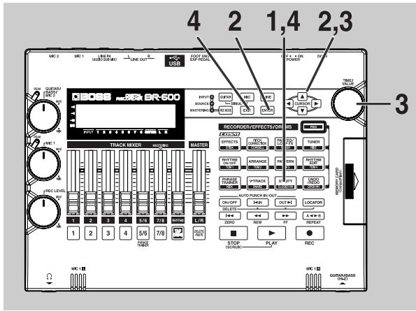 ROLAND BR-600 - Adjusting the Display Contrast - 1