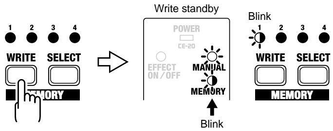 ROLAND CE-20 - Storing the "MANUAL" Sound in Memory - 2