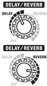 DELAY/REVERB DELAY OFF DELAY/REVERB DELAY OFF