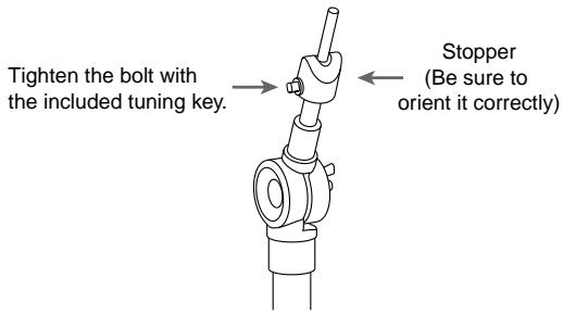 ROLAND CY-6 - Use a commercially available tuning key to tighten the stopper bolt. - 1
