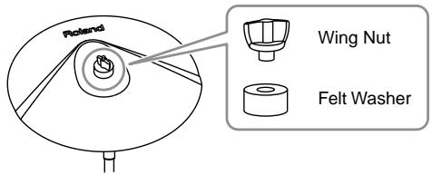 ROLAND CY-6 - Use a commercially available tuning key to tighten the stopper bolt. - 2