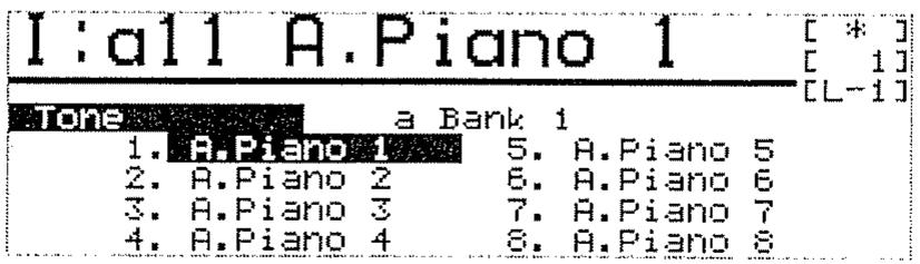 ROLAND D-70 - Pour sélectionner un tone - 1