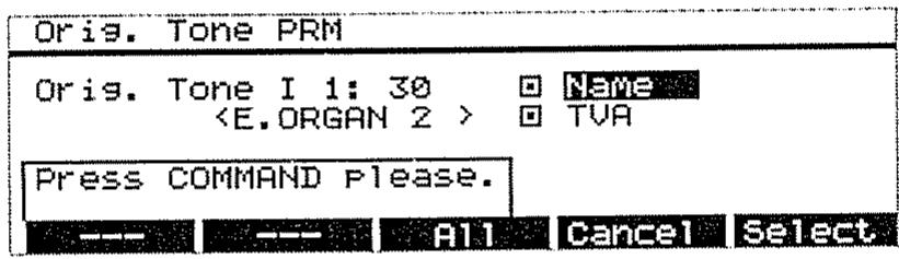 ROLAND D-70 - Passez à l'écran menu (command menu) - 2
