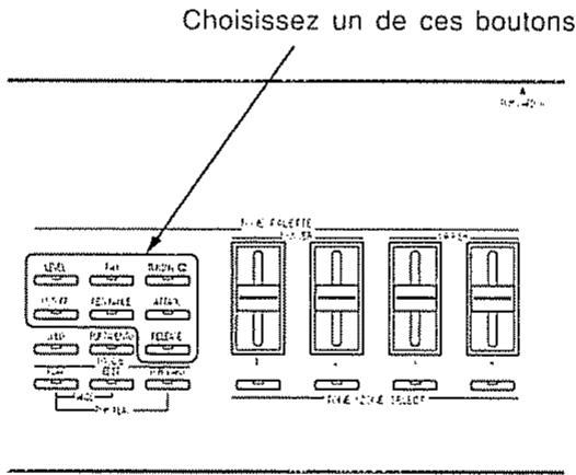 ROLAND D-70 - Pour opérer les paramètres avec la tone palette - 3