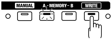 ROLAND DB-900 - Storing the Panel Settings in Memory A and Memory B (Write) - 4