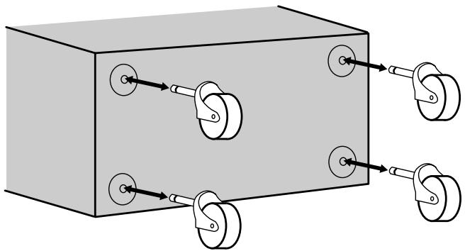 ROLAND DB-900 - Attaching and Removing the Casters - 4