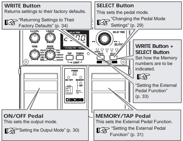 ROLAND DD-20 - Settings Made When the Power is Switched ON - 1