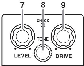 7 8 9 CHICK TONE LEVEL DRIVE