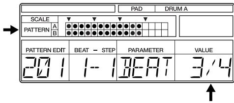 ROLAND DR-670 - Hold down [SHIFT] and press [9] (BEAT). - 1