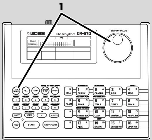 ROLAND DR-670 - Adjusting the Tempo - 1