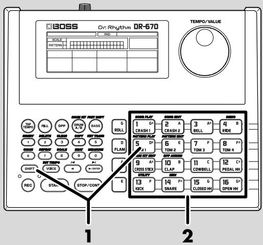 ROLAND DR-670 - Using the Key Pads to Play Sounds - 1