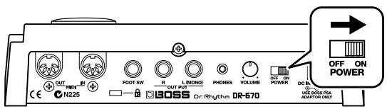 ROLAND DR-670 - Turning On the Power - 1