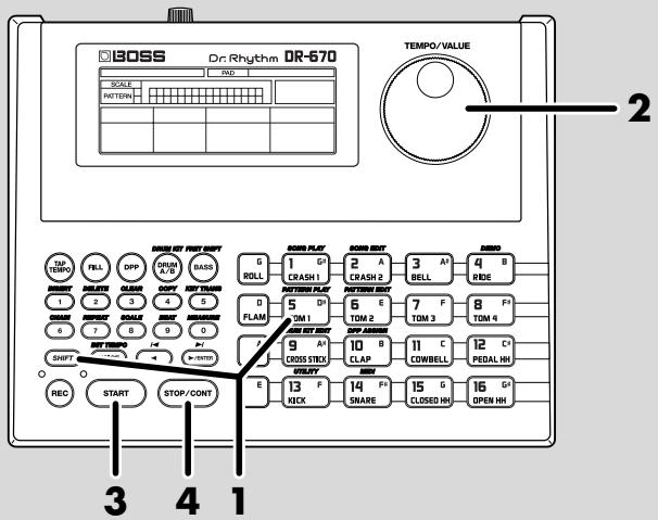 ROLAND DR-670 - Selecting and Performing Patterns - 1