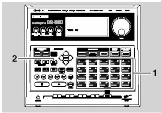 ROLAND DR-880 - Использование клавишей-пэдов для исполнения звуков - 1
