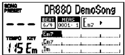 SONG PRESSET DR880 DemoSong BEAT MEAS E_m7 6/4 0001-1 EM7 EM7 1.5 Em Em 1.5 Dm