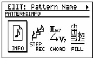 EDIT: Pattern Name PATTERN:INFO INFO STEP REC II_m7 V, 声 FILL