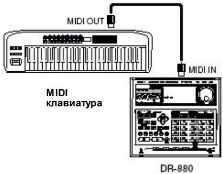 MIDI OUT MIDI IN MIDI клавиатура DR-880