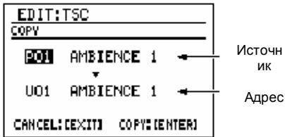 EDIT:TSC COPY ED1 AMBIENCE 1 UO1 AMBIENCE 1 CANCEL:[EXIT] COPY:[ENTER] Источник Адрес