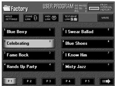 ROLAND E-80 - Choosing User Programs manually - 3
