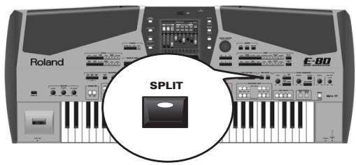 ROLAND E-80 - Using the SPLIT Keyboard Mode - 2