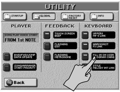 ROLAND E-80 - Bypassing the AUTO FILL function (Fill In On User Program Change) - 3
