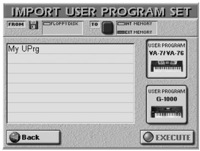 ROLAND E-80 - Import User Program function - 3