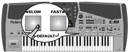 ROLAND E-80 - Changing the tempo - 1