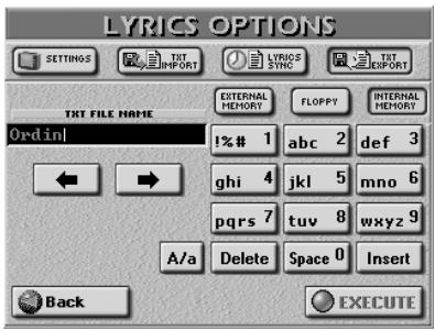 ROLAND E-80 - Exporting Lyrics data as text file - 2