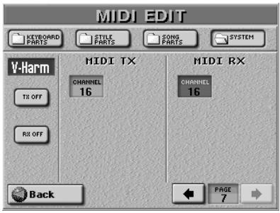 ROLAND E-80 - V-Harm parameters - 1