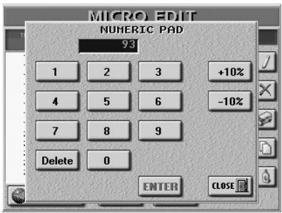 ROLAND E-80 - Modify the value: - 1