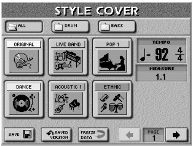 ROLAND E-80 - Using the Style Cover function - 2