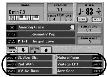 ROLAND E-80 - ■ Choosing sounds manually - 2