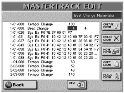 ROLAND E-80 - Editing existing events - 3