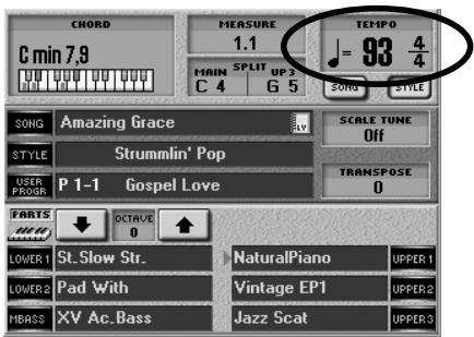 ROLAND E-80 - Changing the tempo - 3