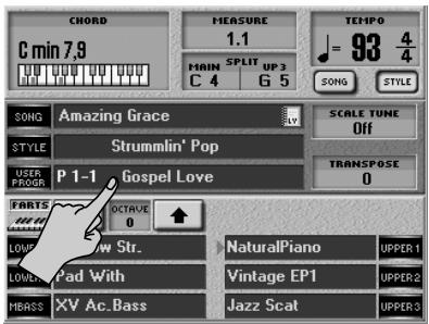 ROLAND E-80 - Choosing User Programs manually - 1