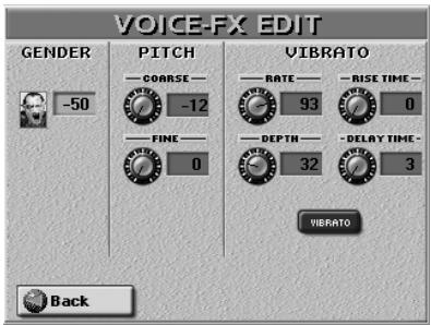 ROLAND E-80 - Voice-FX settings - 2