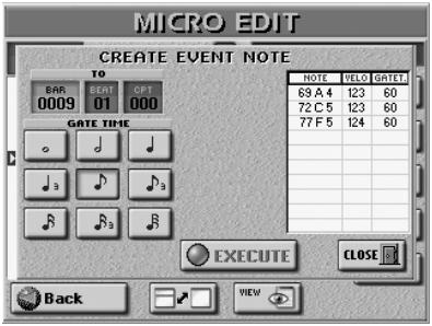 ROLAND E-80 - Adding notes - 1