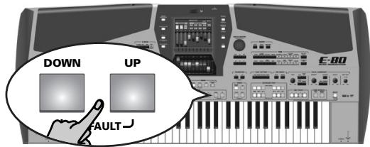 ROLAND E-80 - Selecting User Programs with DOWN UP - 1