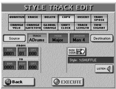 ROLAND E-80 - Copying individual Style tracks - 1