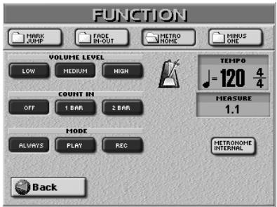 ROLAND E-80 - Metronome settings - 1