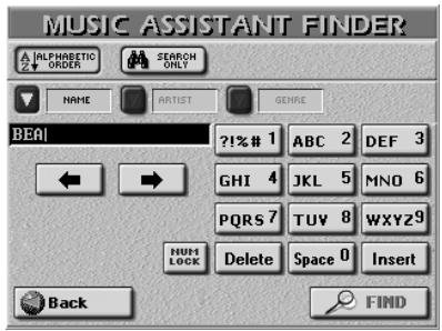 ROLAND E-80 - Using the Finder - 1