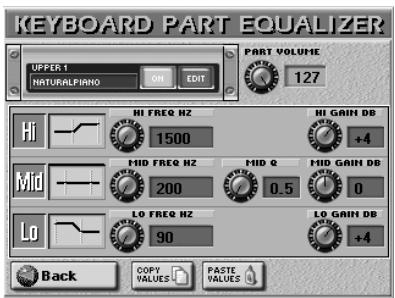 ROLAND E-80 - Equalizers for the Keyboard parts - 3