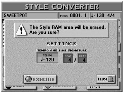 ROLAND E-80 - Initializing the Style RAM memory - 1