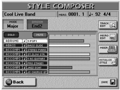 ROLAND E-80 - Style Track Edit functions - 1